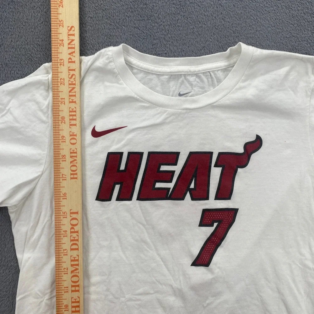 Nike Miami Heat T-Shirt Kids XL White Kyle Lowry 7 NBA Basketball Tee